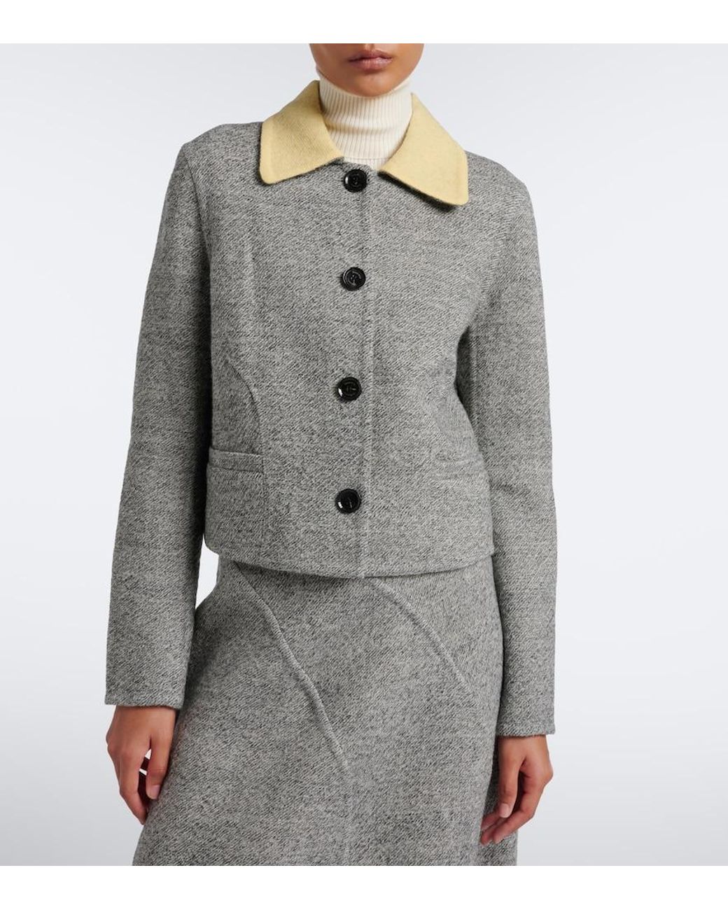 Proenza Schouler Gray Gaella Wool-Blend Jacket