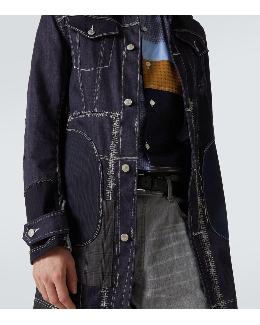 Junya Watanabe Blue X Levi's Patchwork Jacket for men