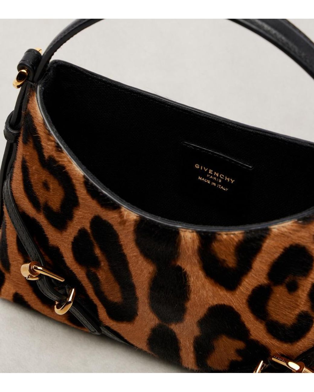 Givenchy Brown Voyou Mini Calf Hair Shoulder Bag
