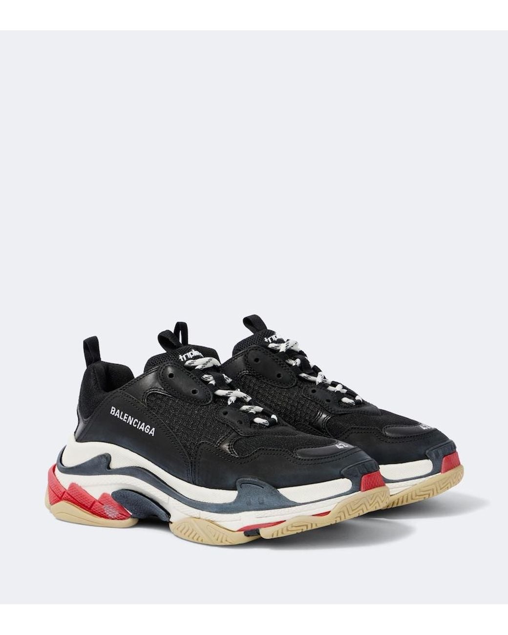 Balenciaga Black Triple S Sneakers, 100% Polyester for men