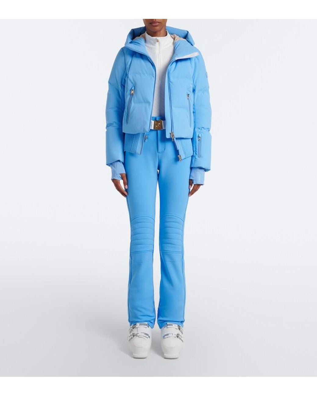 Bogner White Medita Technical Zip-Up Ski Top