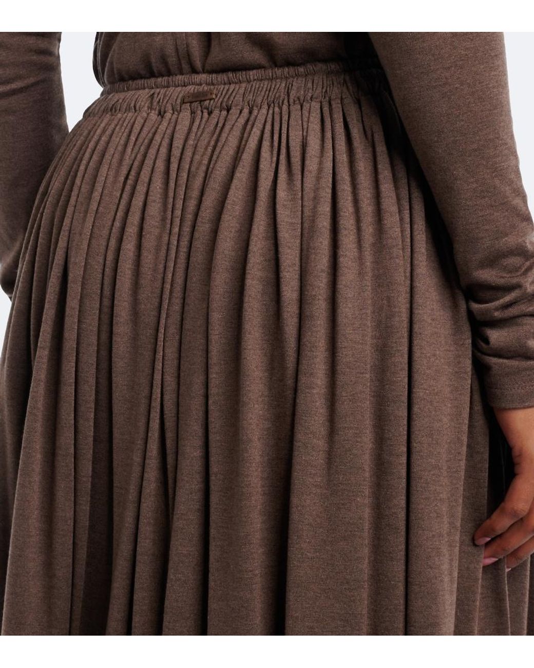Max Mara Brown Jersey Maxi Skirt