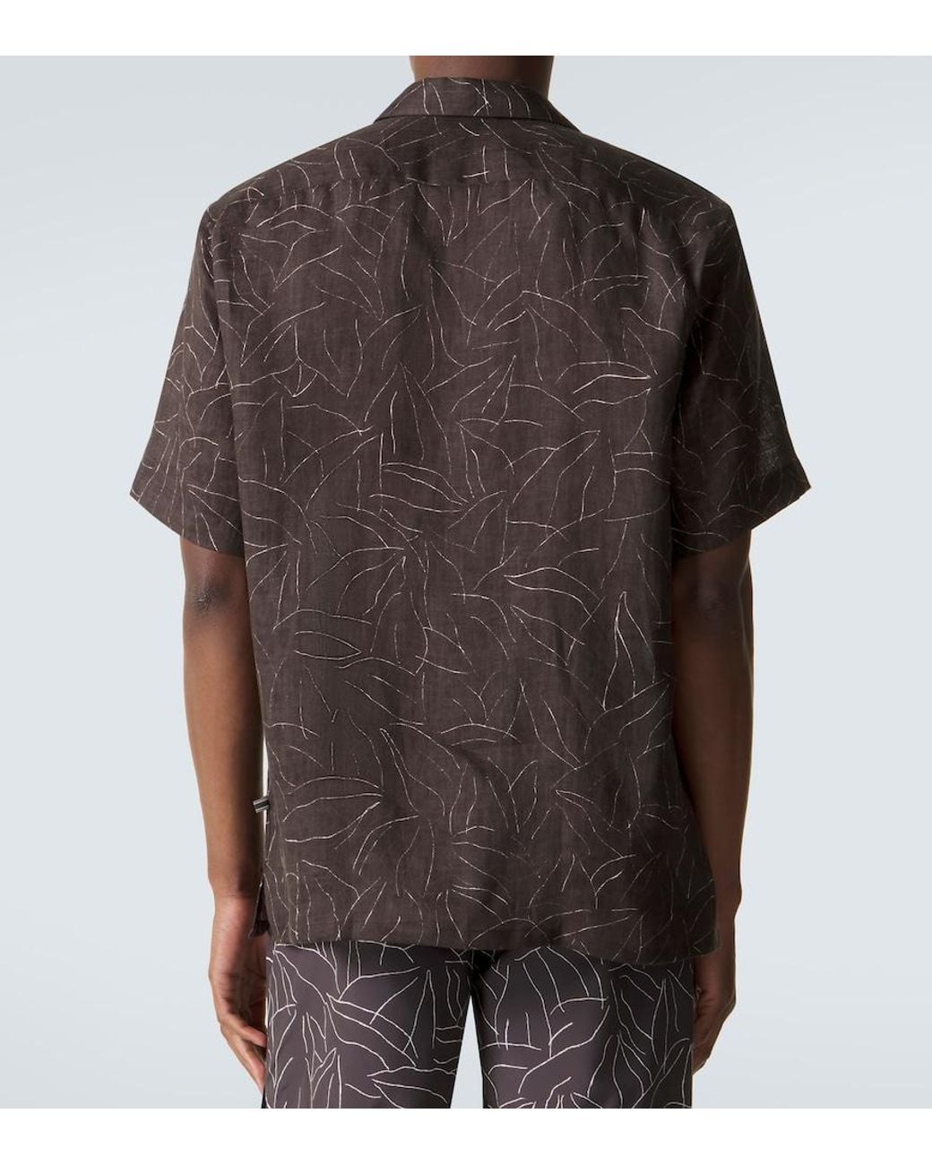 Camicia Bowling di Brioni in Black da Uomo