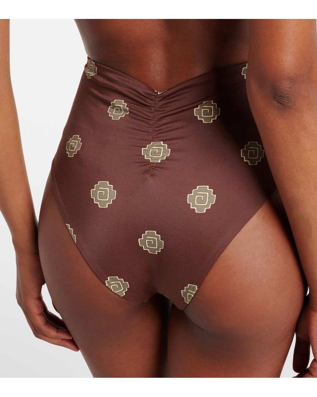 Johanna Ortiz Brown Taita Printed Bikini Bottoms