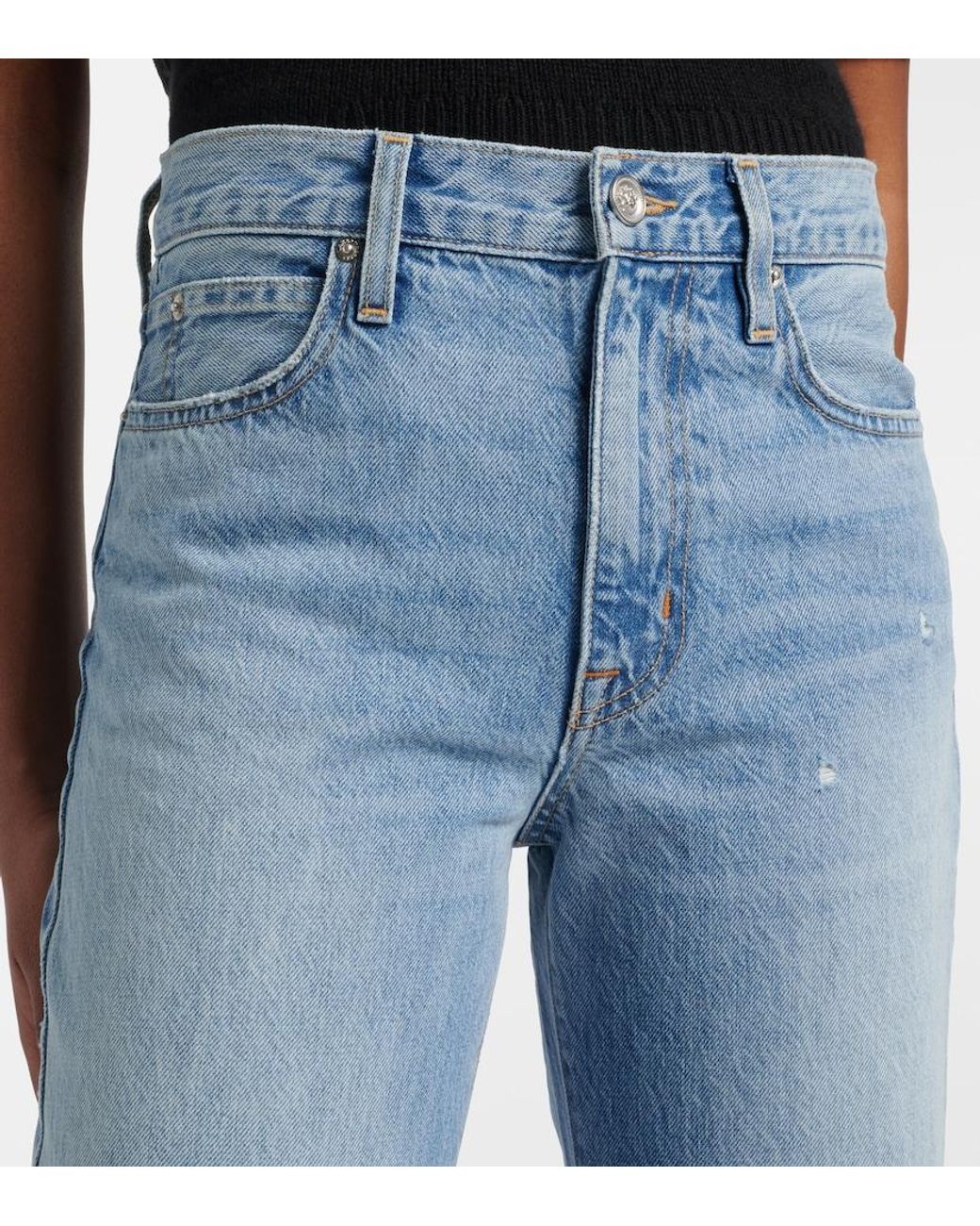 SLVRLAKE Denim Blue Kendra Straight Jeans