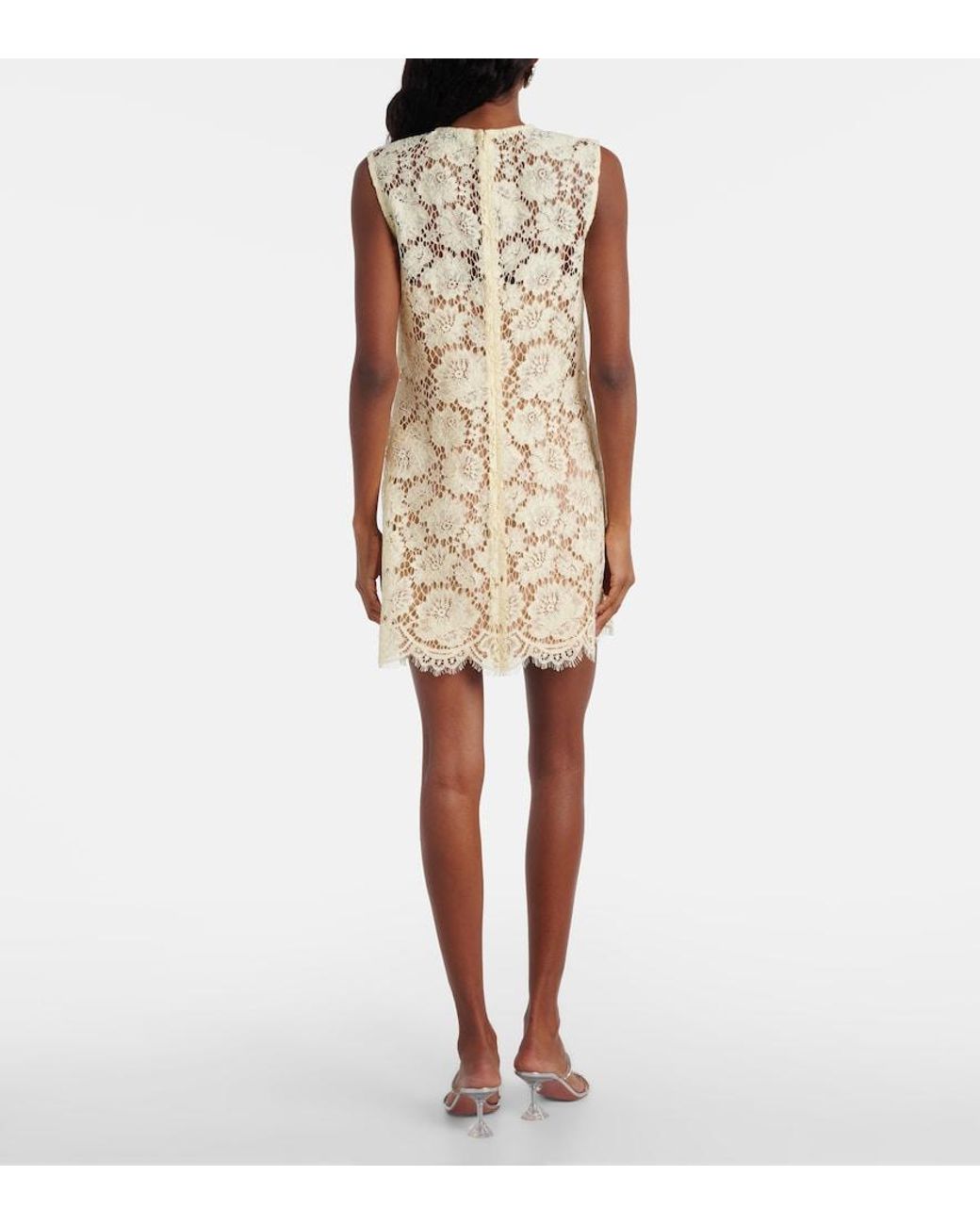Self-Portrait Natural Lace Minidress