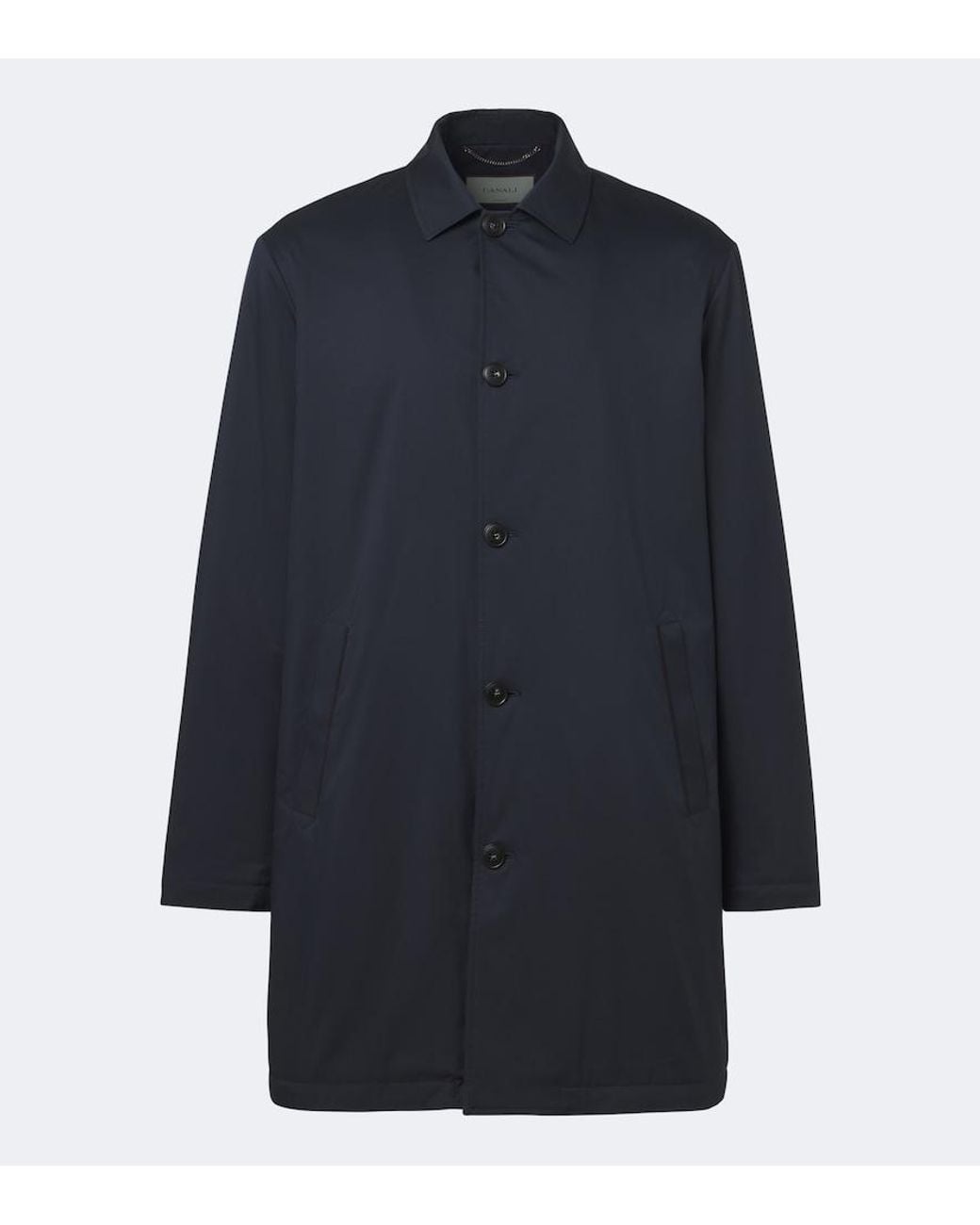 Canali Blue Car Coat for men