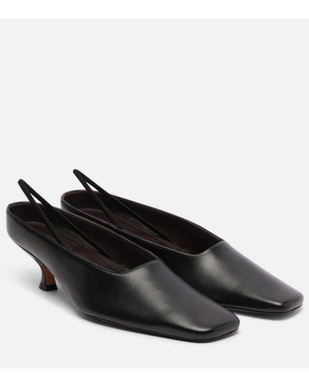 Calvin Klein Black Anna Leather Slingback Pumps