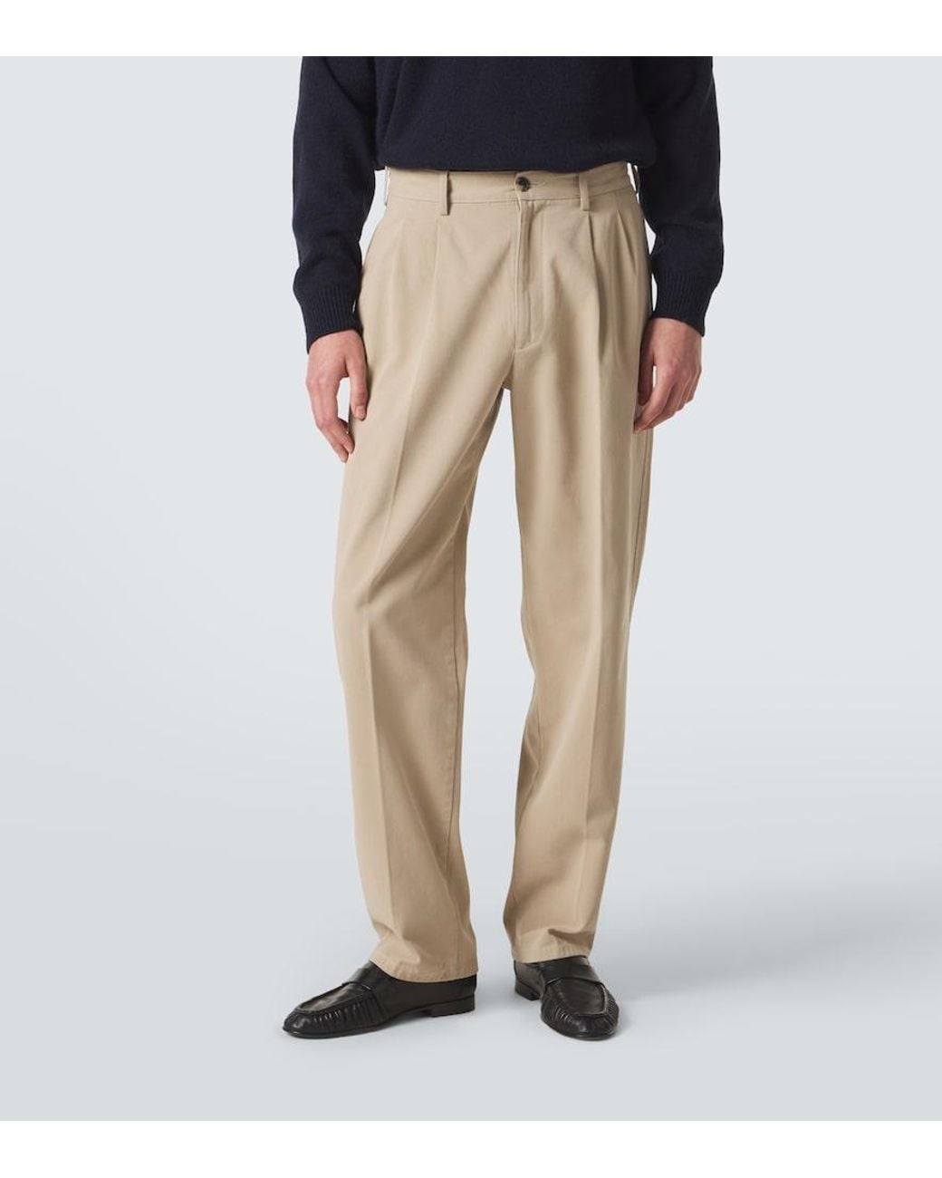 The Row Natural Tomasino Cotton Twill Straight Pants for men