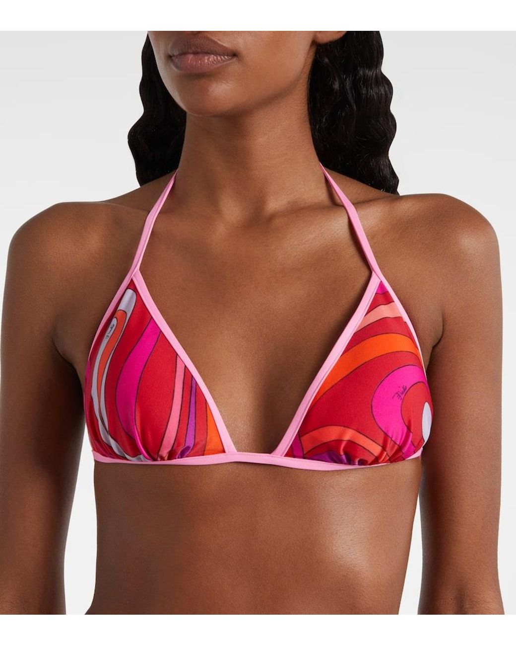 EMILIO PUCCI ビキニ Emilio Pucci Bikini Swimsuit Size 38 Rare Pink Orange Used