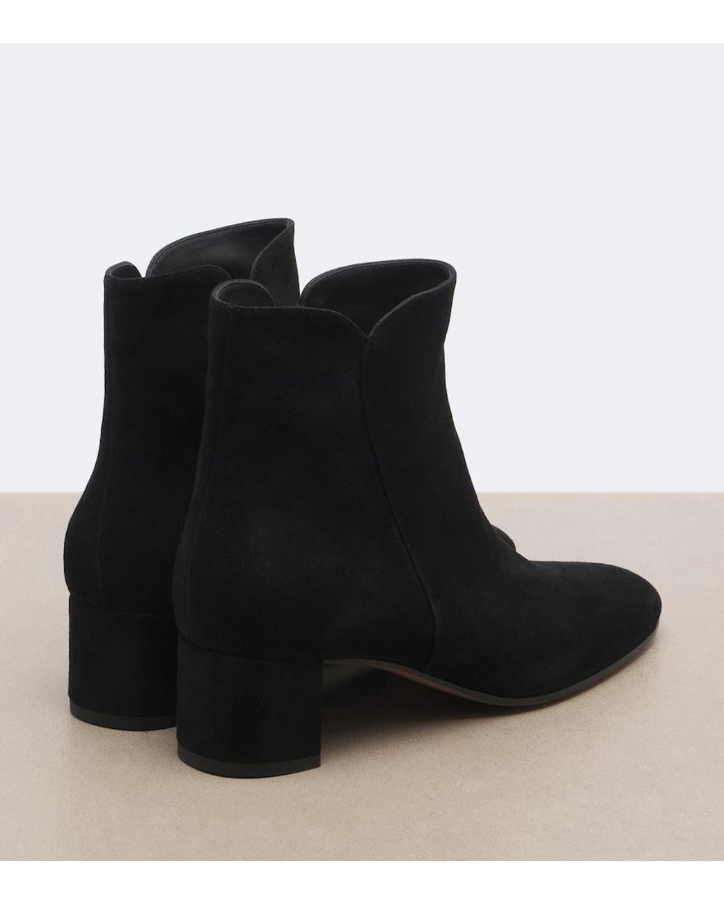 Gianvito Rossi Black Lisa Suede Ankle Boots