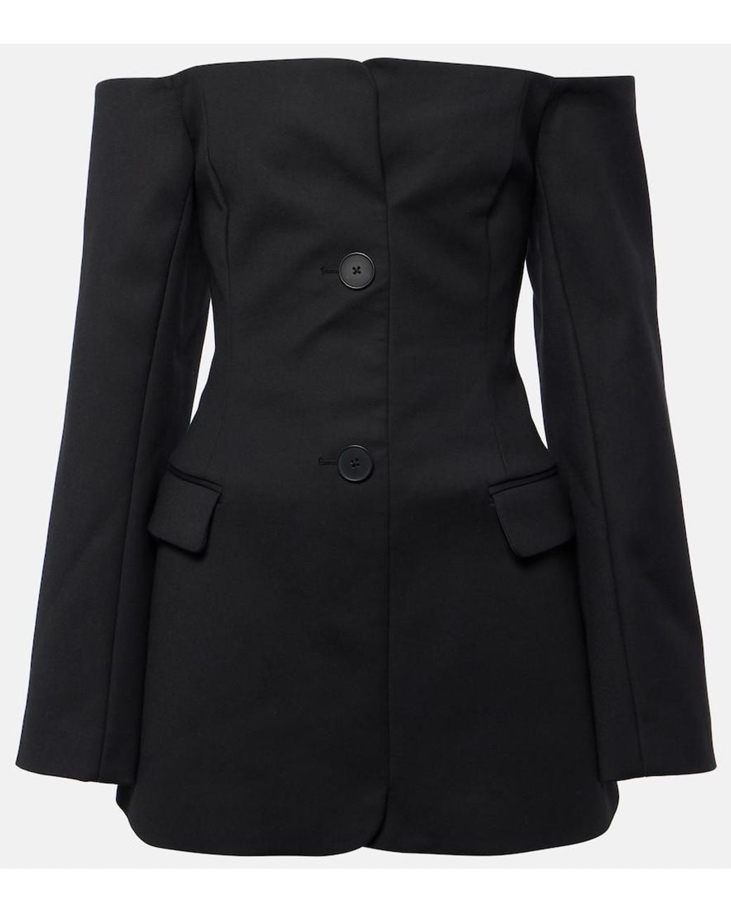 Sir Black Sandrine Off-Shoulder Blazer Dress