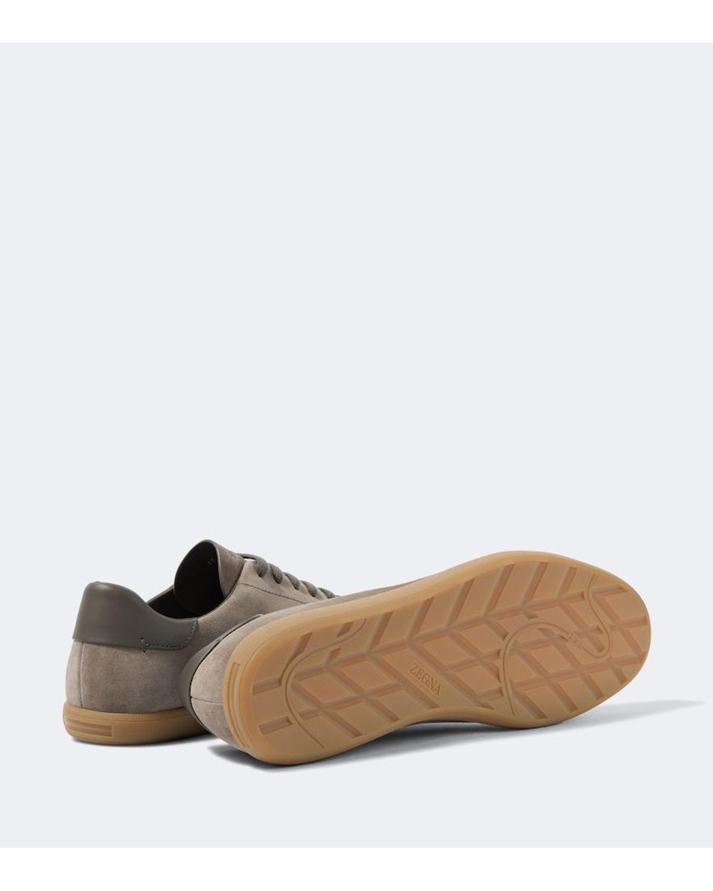 Zegna Brown 232 Suede Sneakers for men
