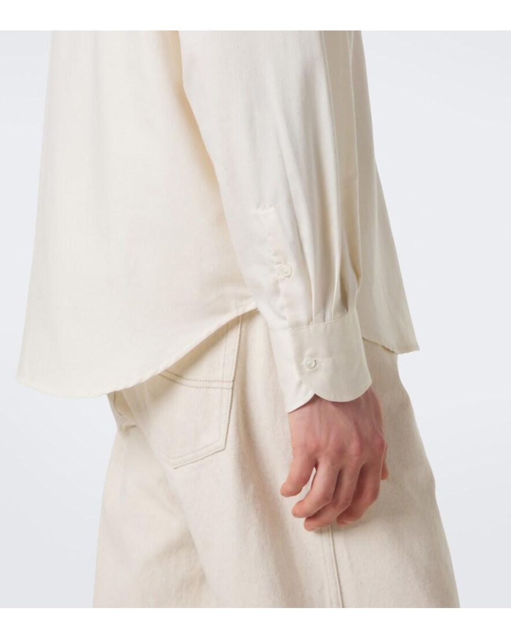 STÒFFA White Cotton And Silk Shirt for men