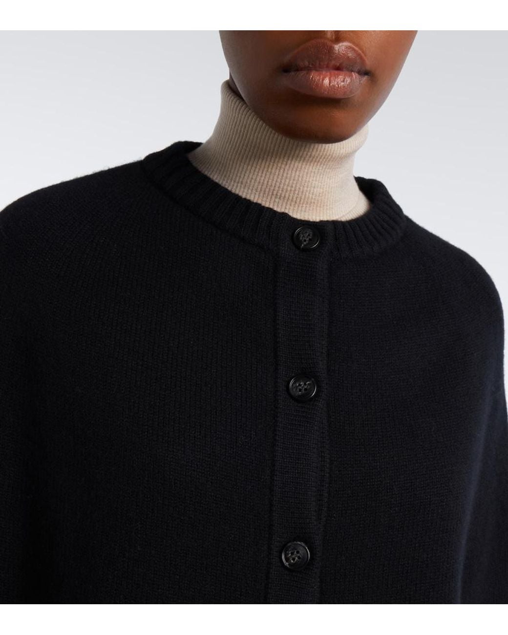 Lisa Yang Black Quinnie Cashmere Cape