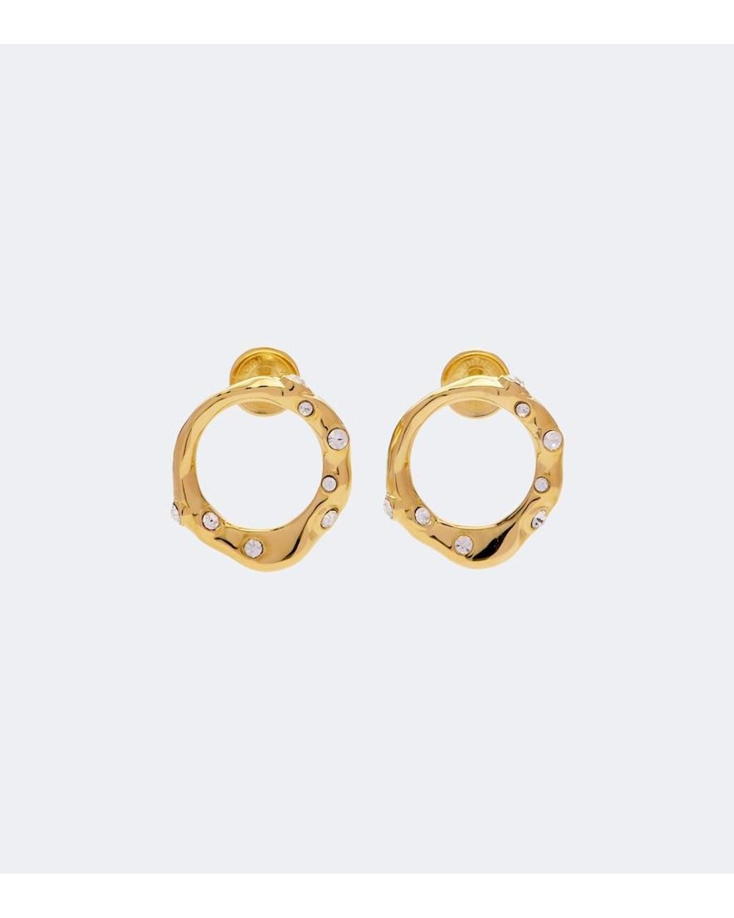 Dries Van Noten Metallic Embellished Stud Earrings
