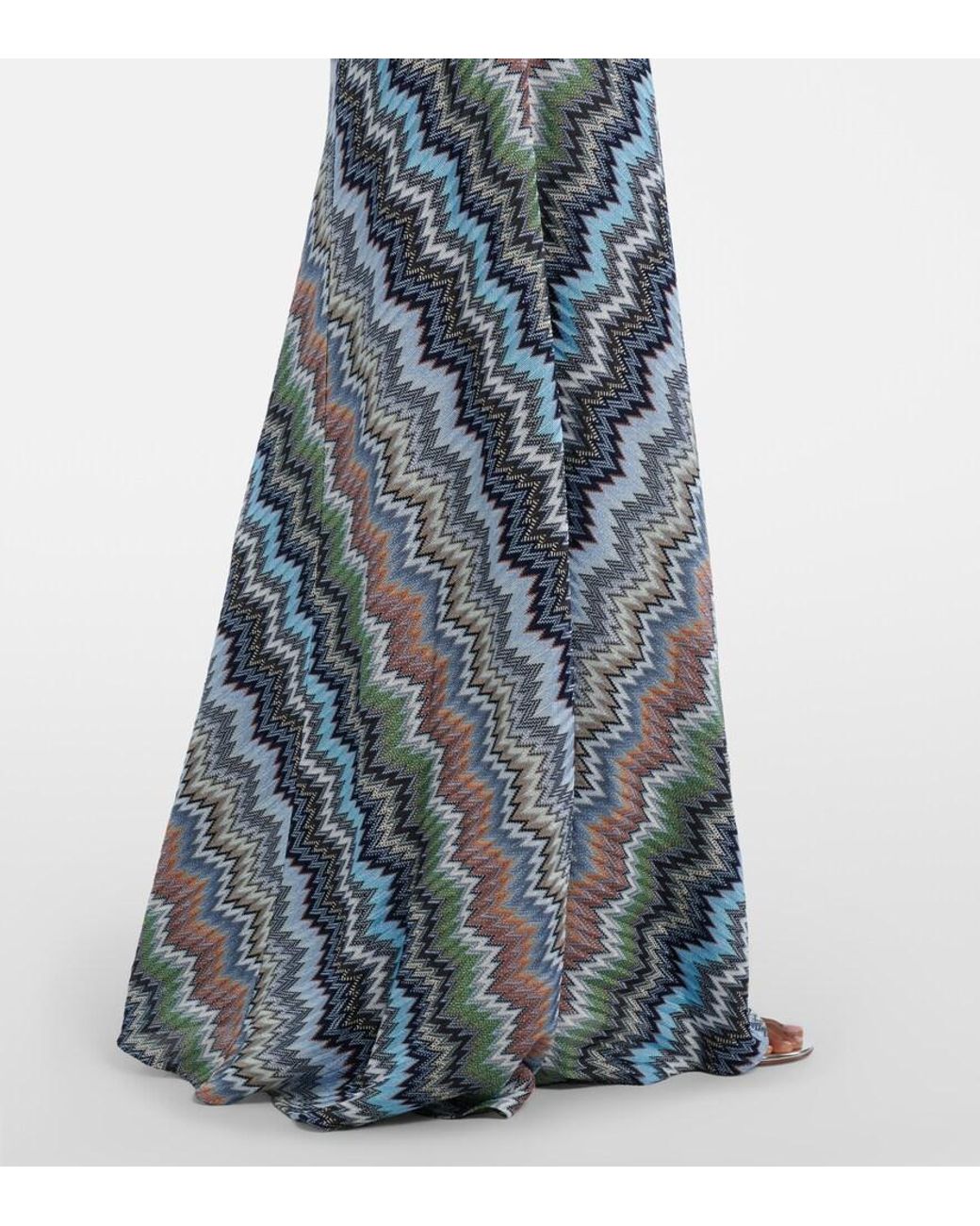 Missoni Blue Zigzag Maxi Dress