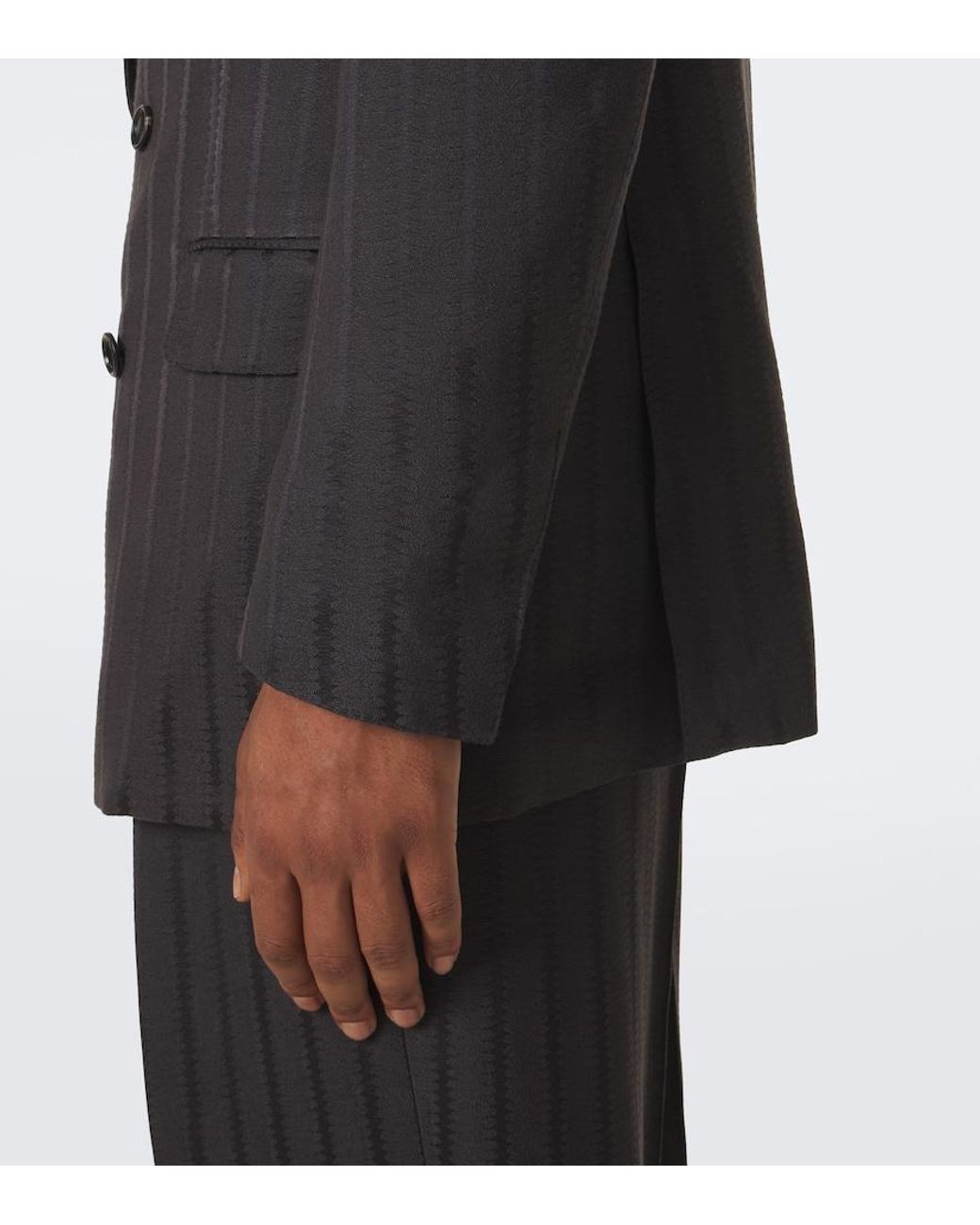 Tom Ford Blue Striped Jacquard Blazer for men