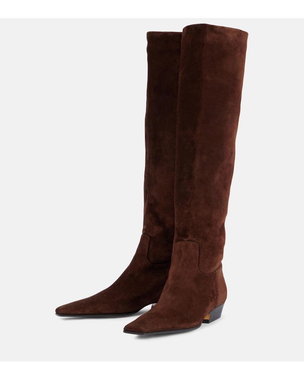 Khaite Brown Marfa Classic Flat Knee High Boot