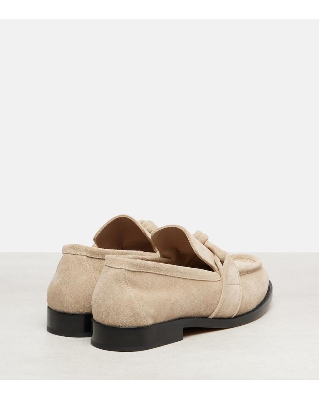 Bottega Veneta Natural Astaire Suede Loafers