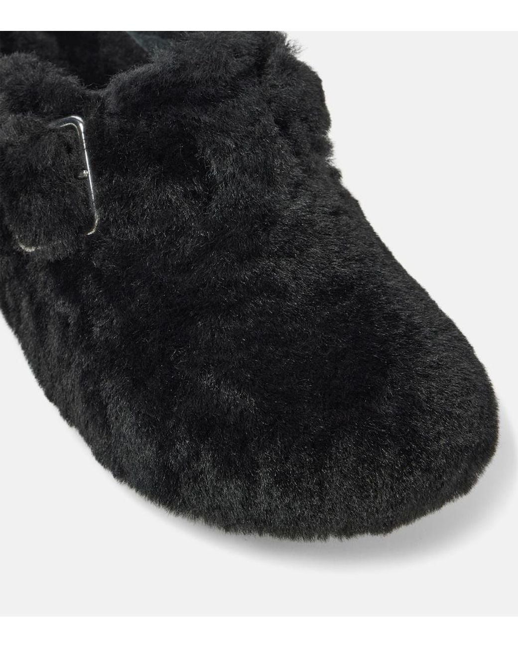 Birkenstock Black Boston Shearling Clogs