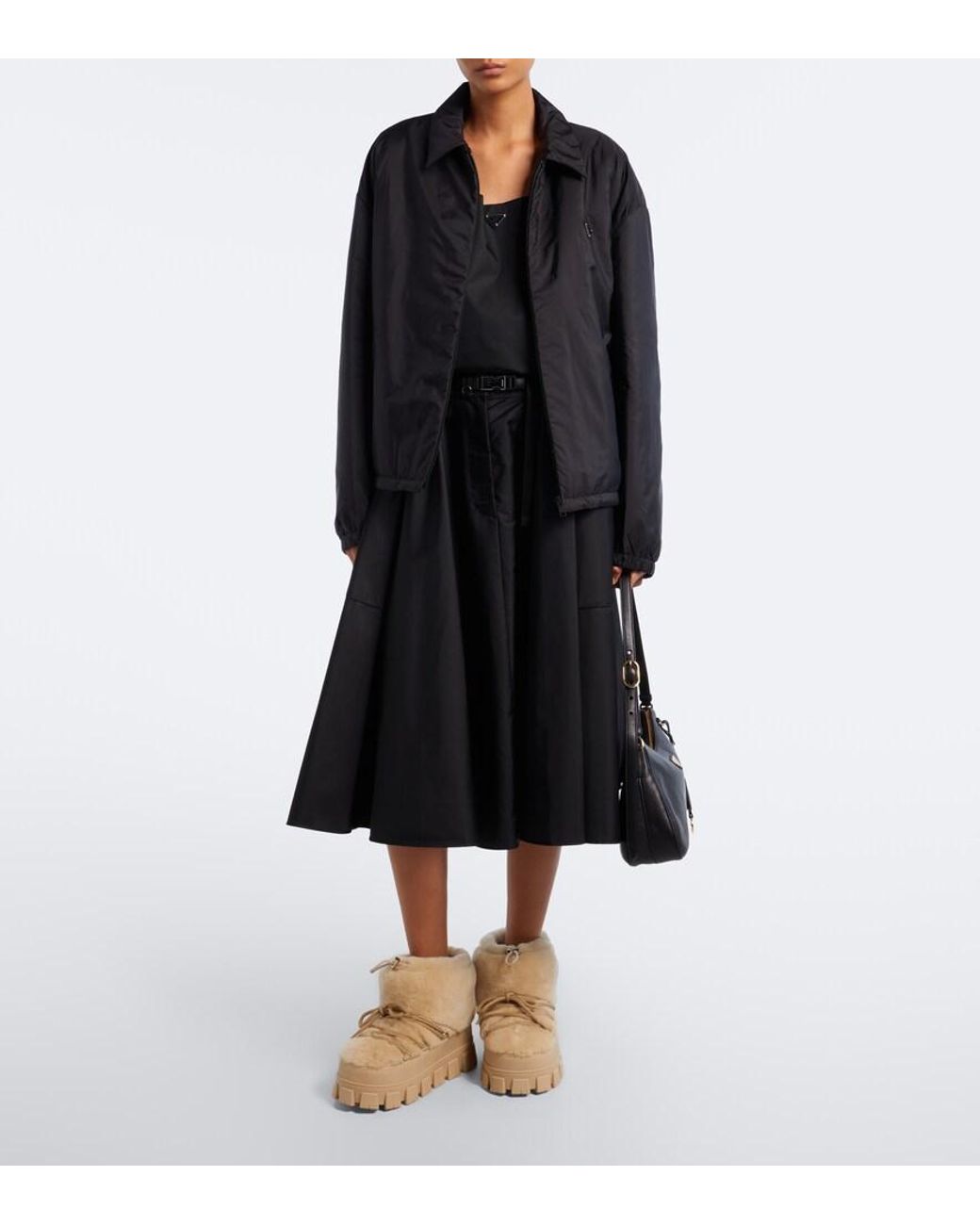 Prada Natural Shearling Snow Boots