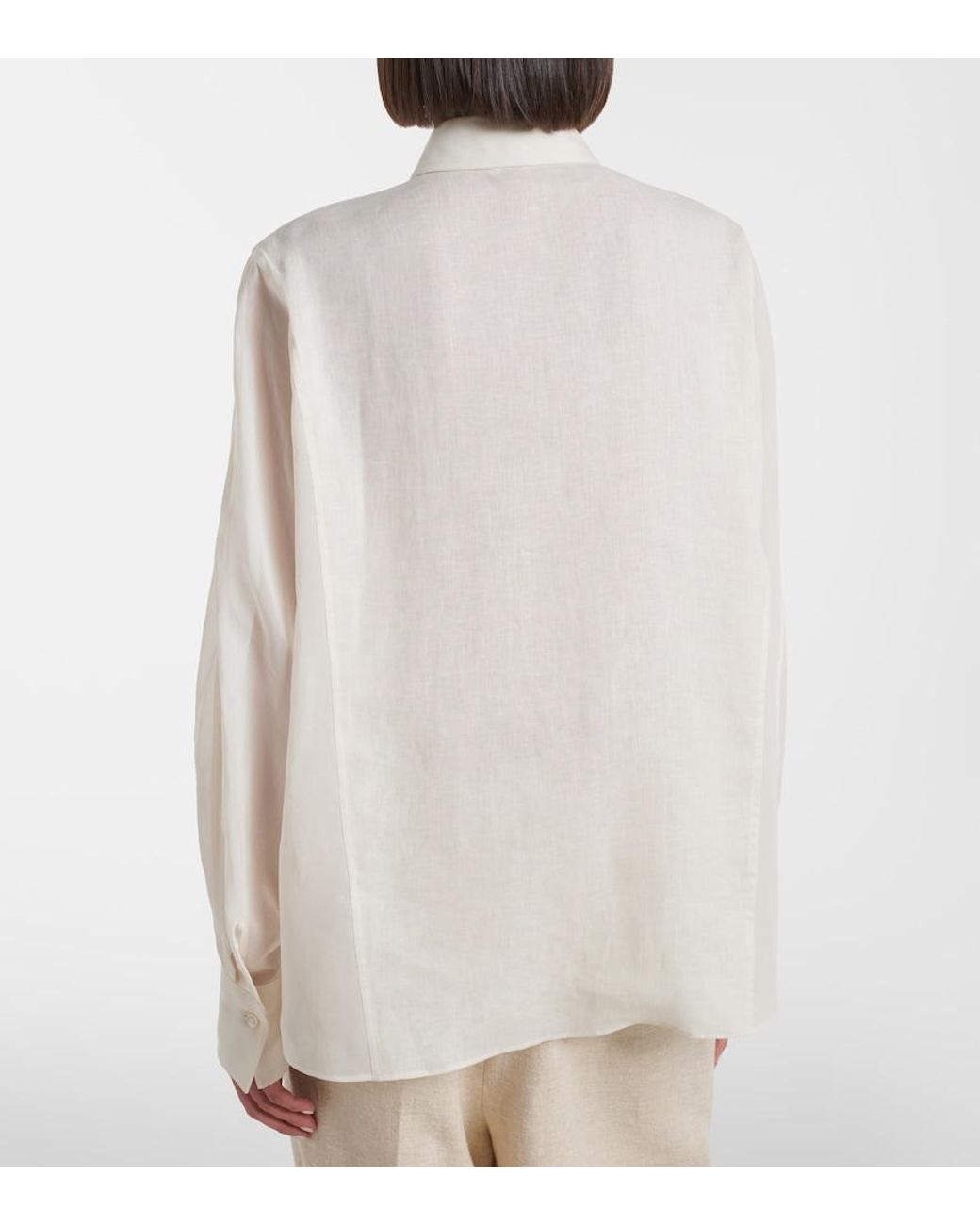 Brunello Cucinelli White Linen Shirt
