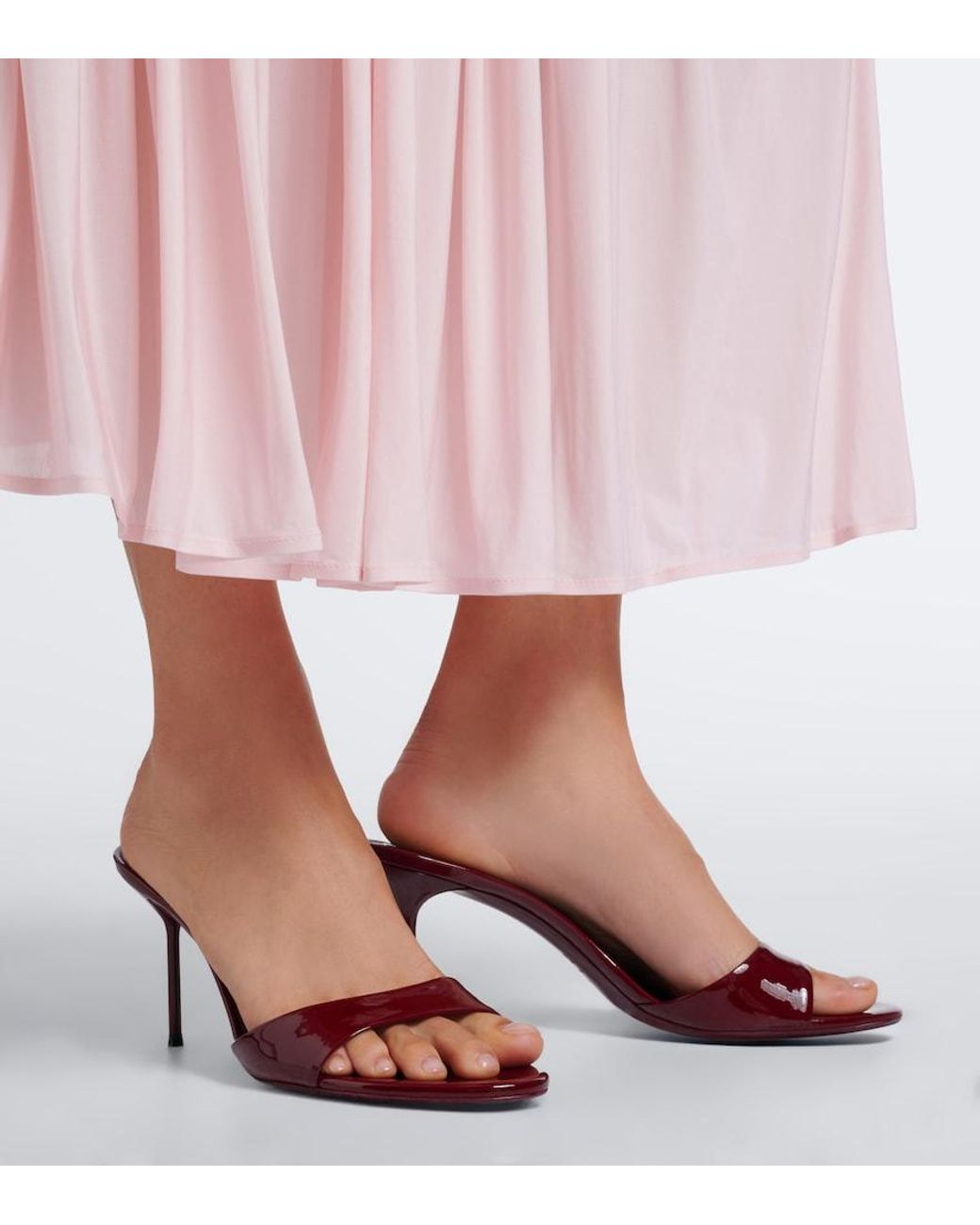 Paris Texas Red Lidia 70 Patent Leather Mules