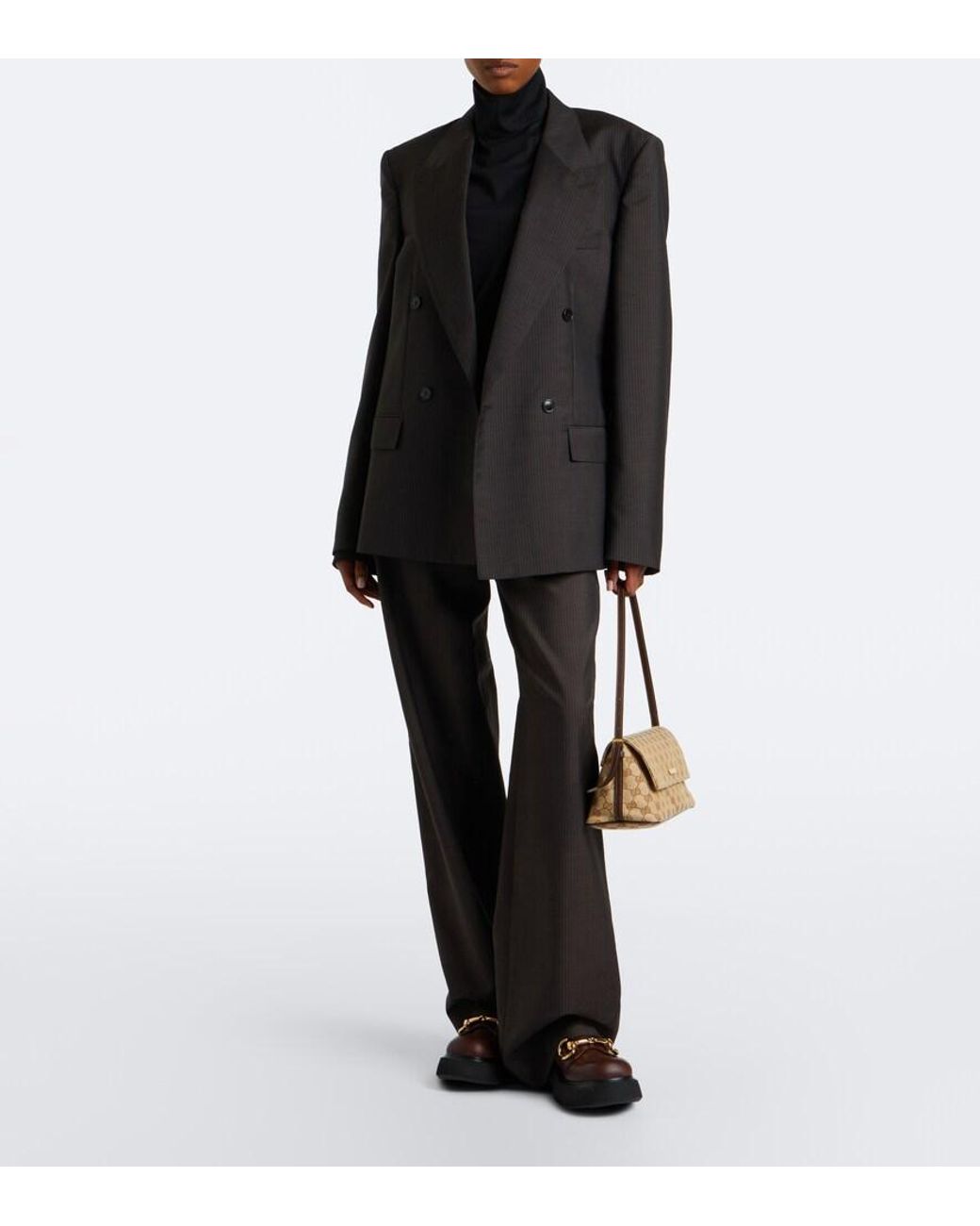 Gucci Brown Brittany Horsebit Leather Platform Loafers