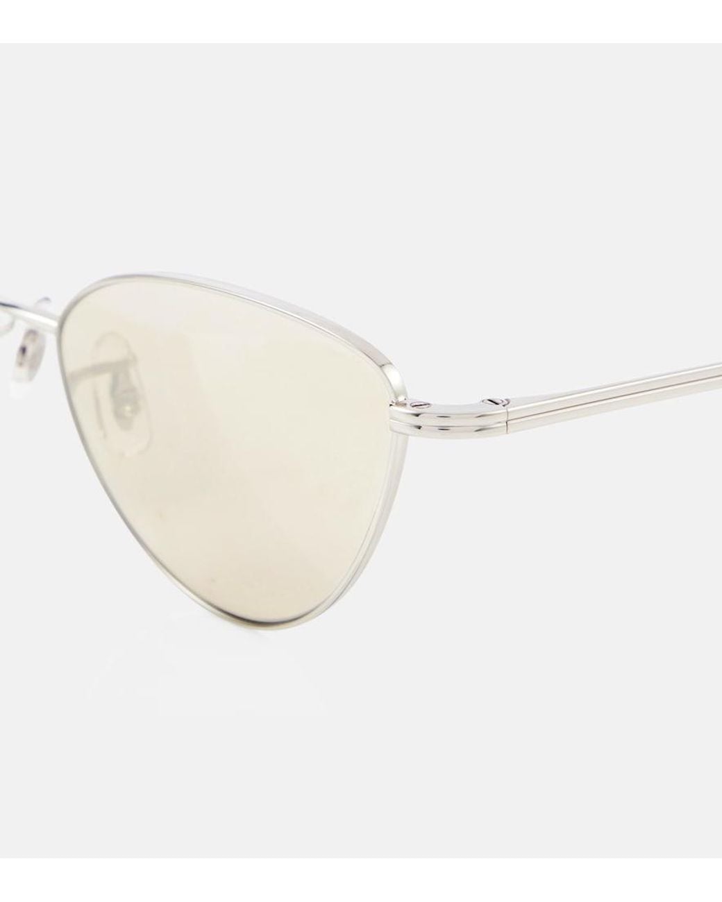 Khaite Natural Cat-Eye Acetate Sunglasses