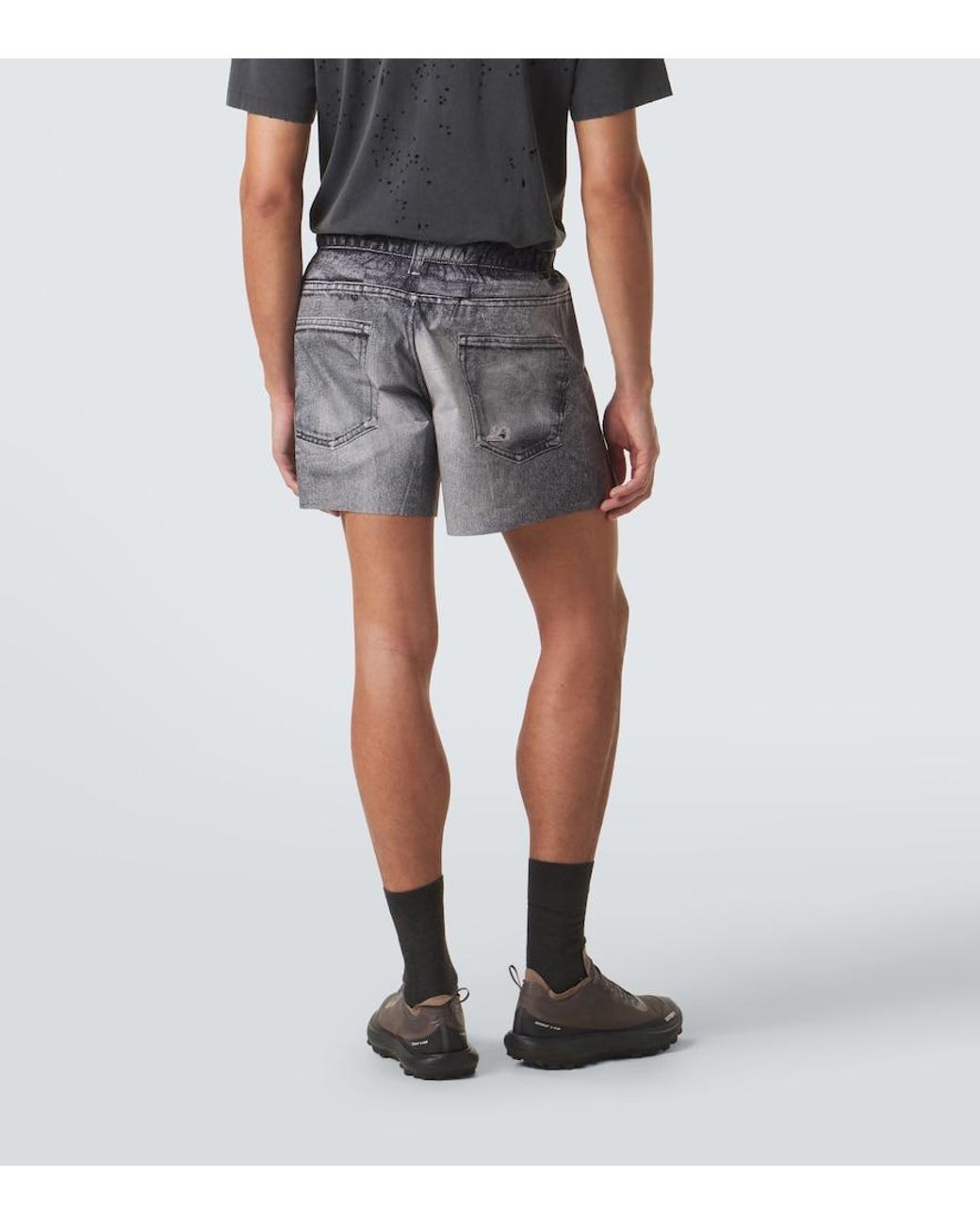 Satisfy Gray Peaceshell 5" Trompe L'Oil Shorts for men