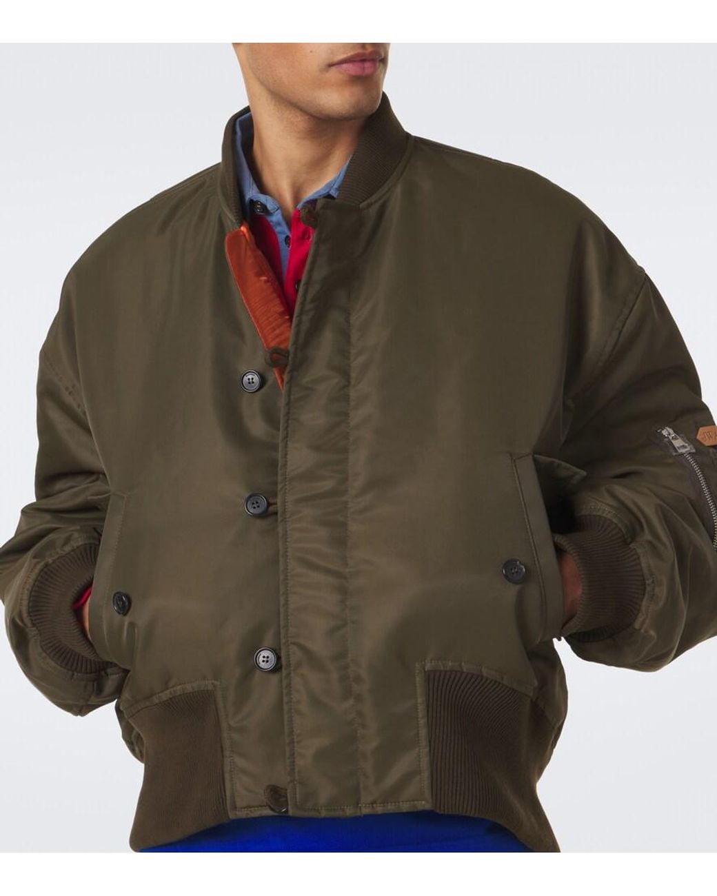 J.W. Anderson Green Oversized Bomber Jacket for men