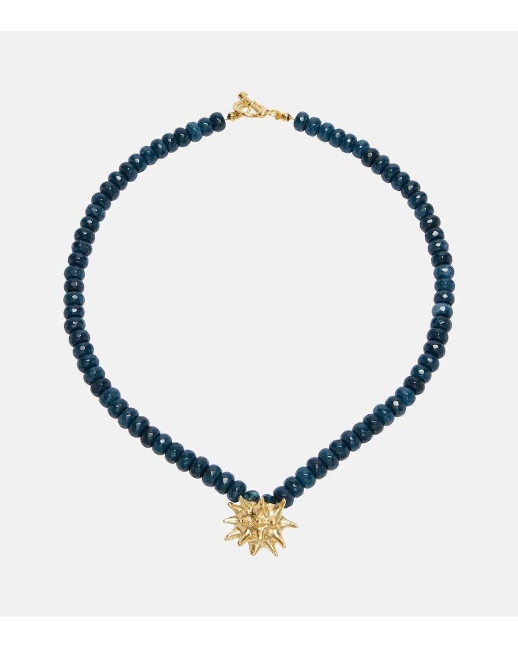YSSO Blue Sea Urchin Necklace With Jade