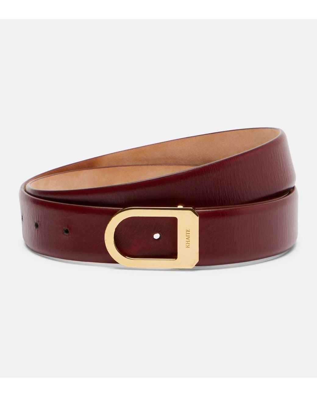 Khaite Brown Saddle Leather Belt