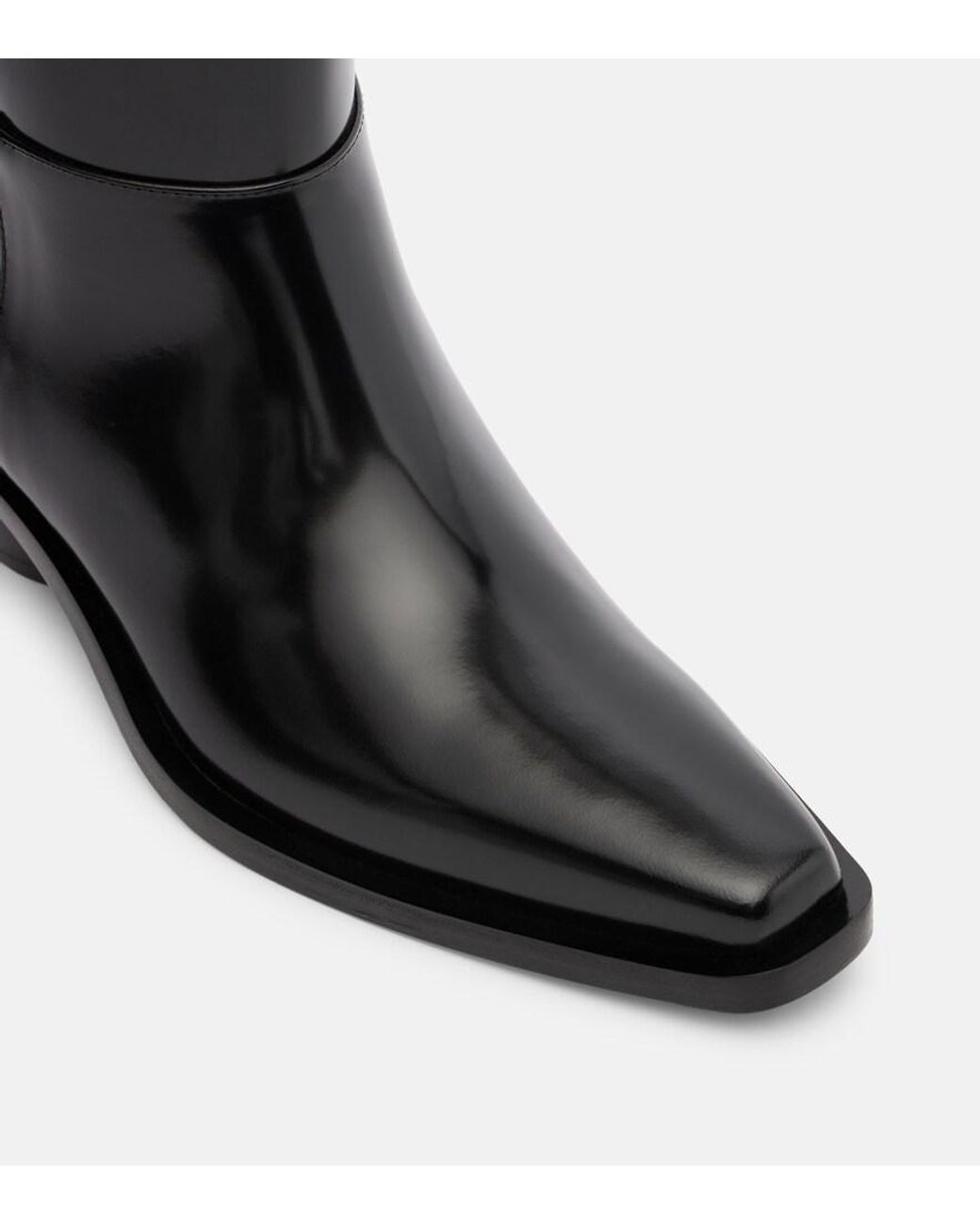 Proenza Schouler Black Bronco Leather Knee-High Boots
