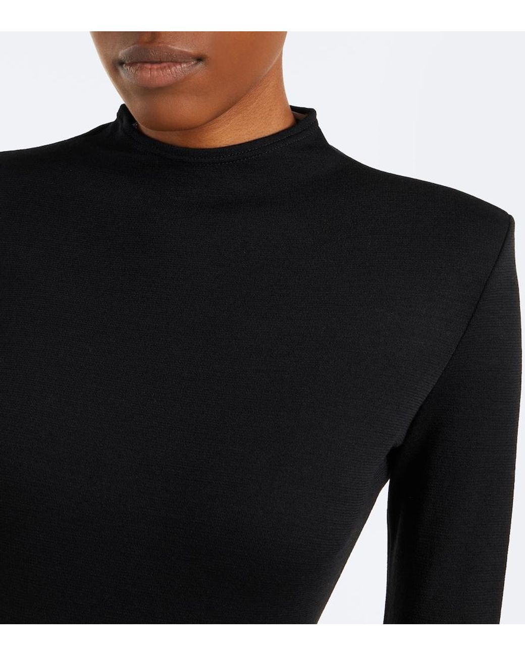 Jil Sander Black Wool Body Suit