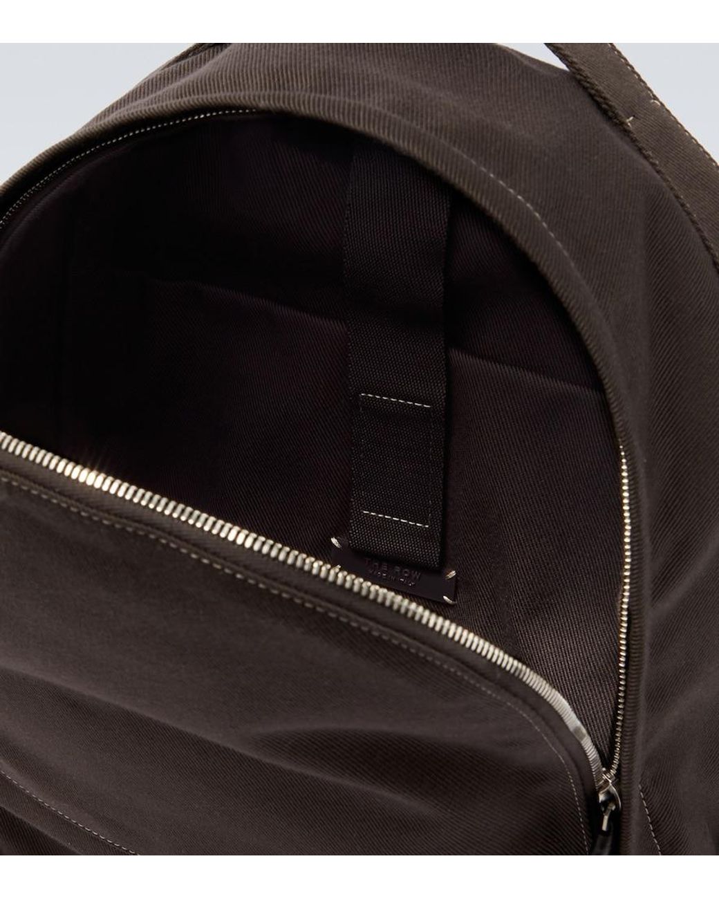 The Row Black Sisal Cotton Canvas Backpack for men