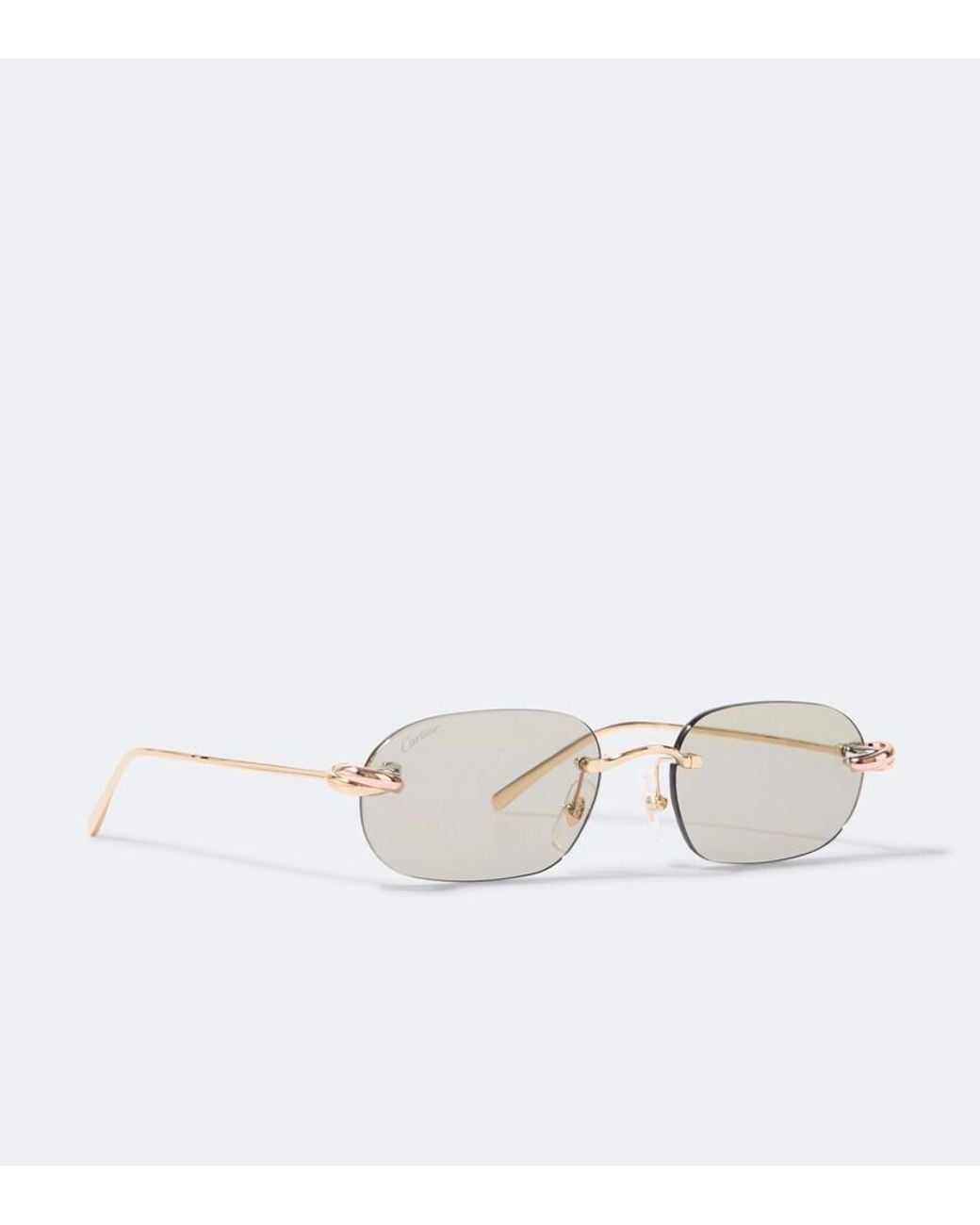 Cartier Metallic Trinity De Cartier Oval Sunglasses for men
