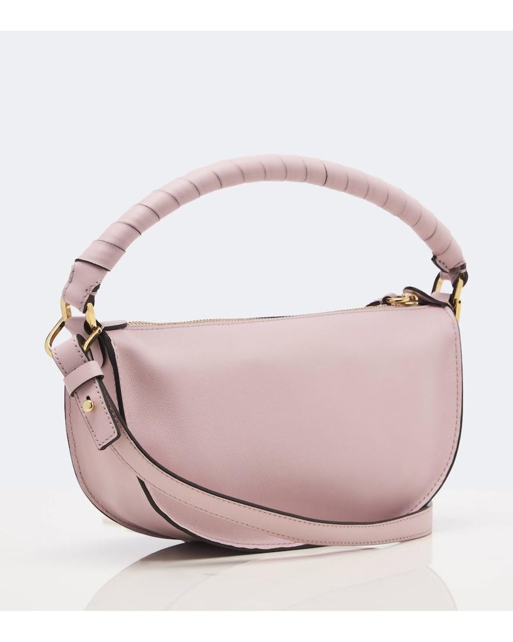 Chloé Pink Marcie Small Leather Shoulder Bag