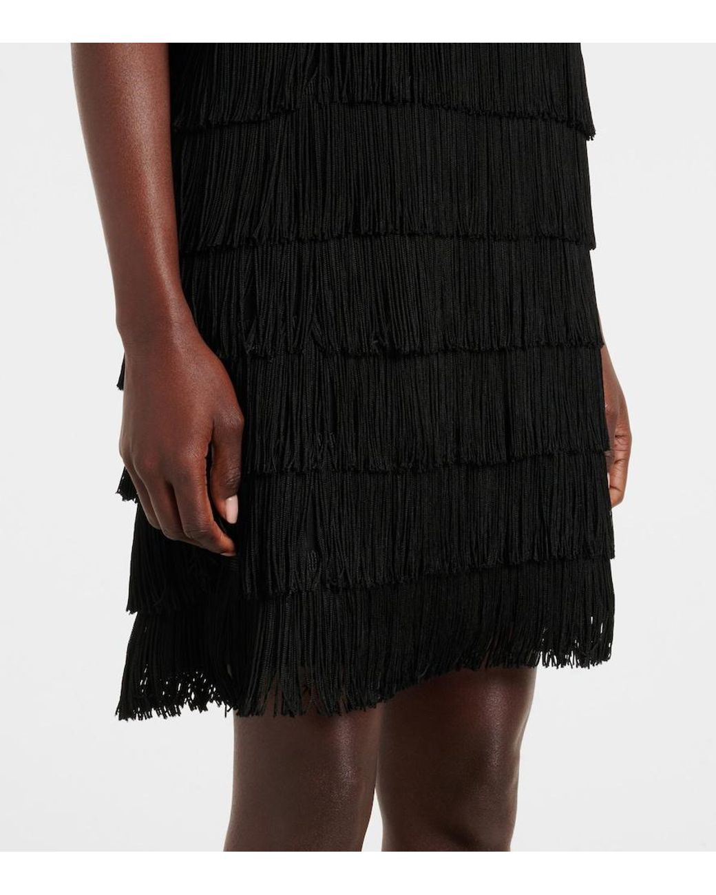 Dorothee Schumacher Black Emotional Essence Fringed Minidress