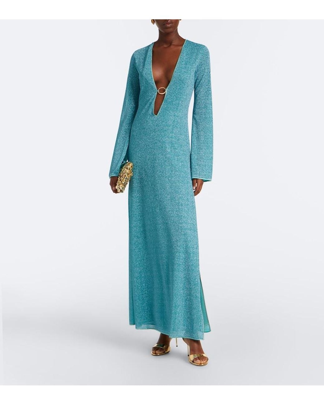 Oseree Blue Lumiere Maxi Dress