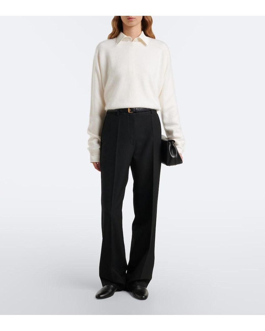 Lisa Yang White Lexia Cashmere Sweater