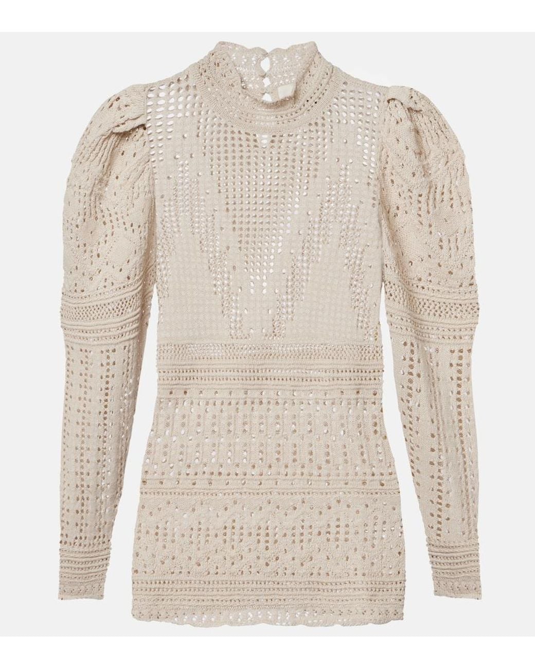 Isabel Marant Natural Dahara Open-Knit Sweater