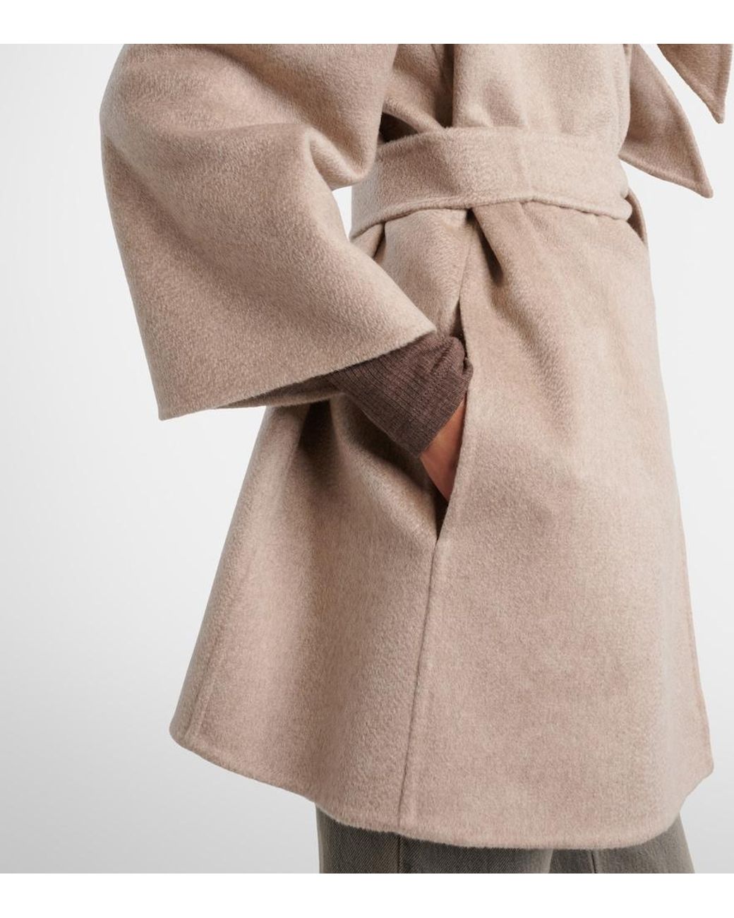 Max Mara Natural Cashmere Wrap Coat