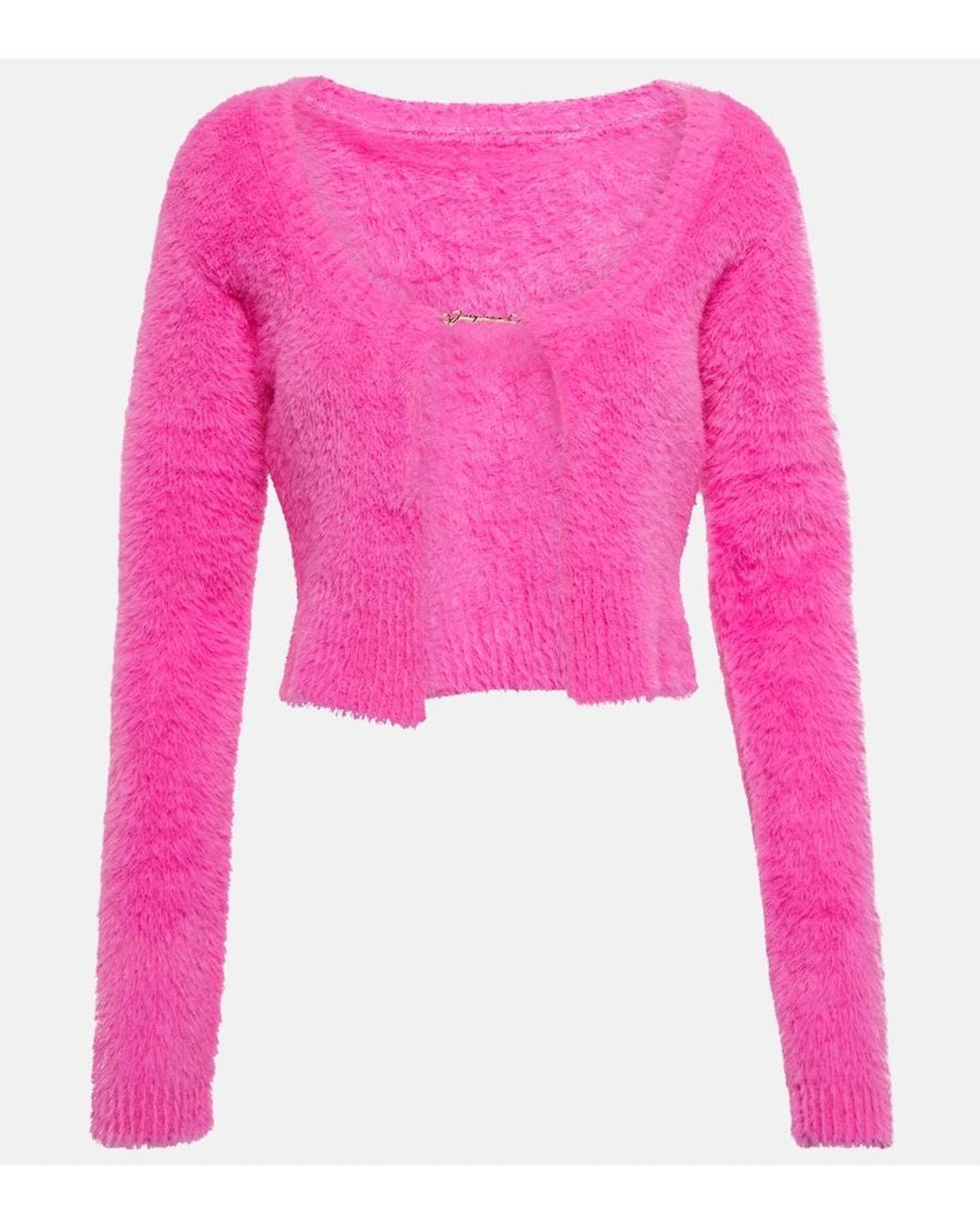 Jacquemus Pink Nylon "la Maille Neve" Cardigan