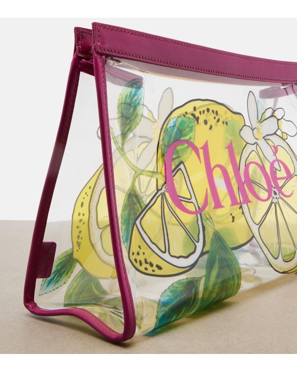 Chloé Purple Etui Soleil Small Mit Leder