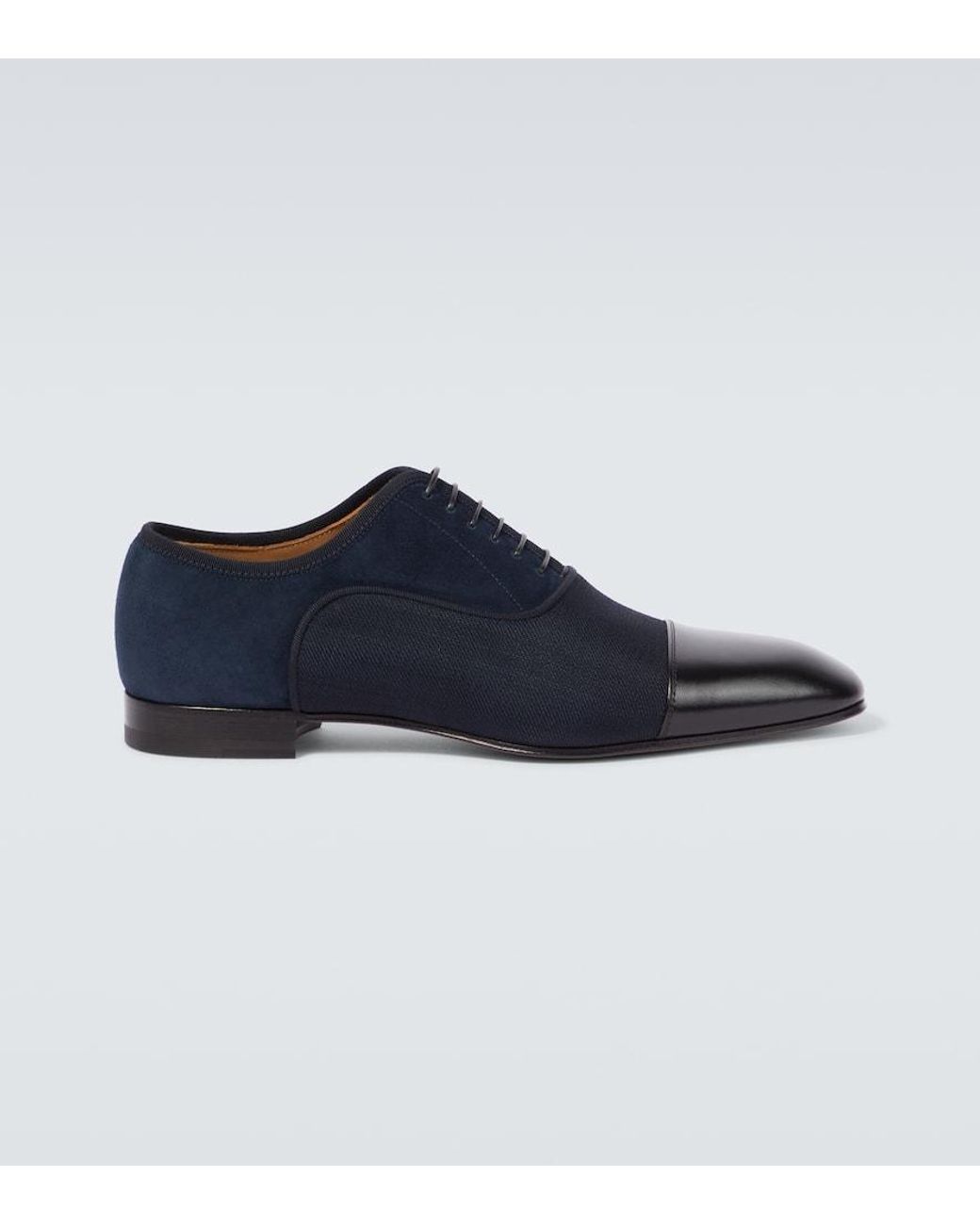 Christian Louboutin Greggo Leather Oxford Shoes in Blue for  display picture 2