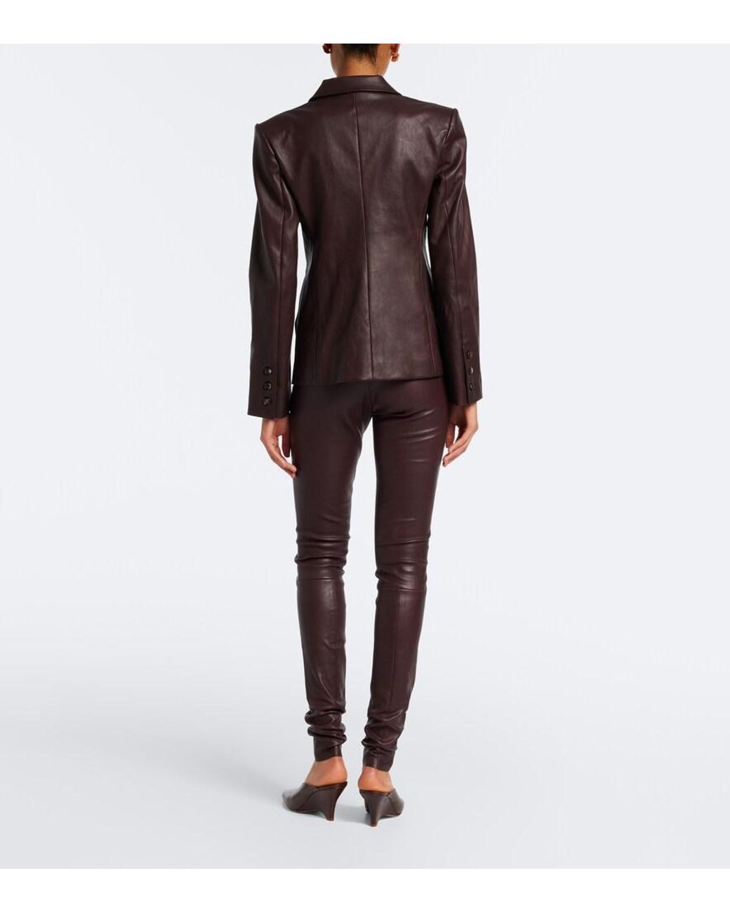 Stouls Purple Carolyn Leather Leggings