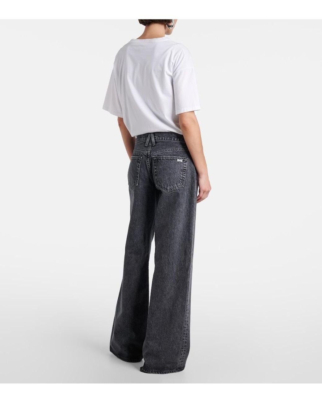 SLVRLAKE Denim Blue Mica Wide-Leg Jeans