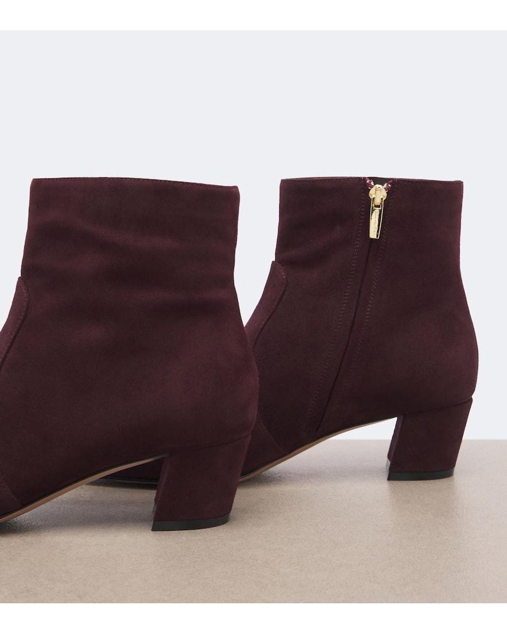 Gianvito Rossi Purple Keinna Suede Ankle Boots